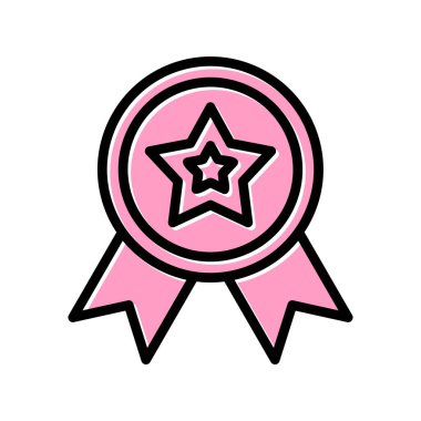 Madalya simgesi, vektör illüstrasyonu  