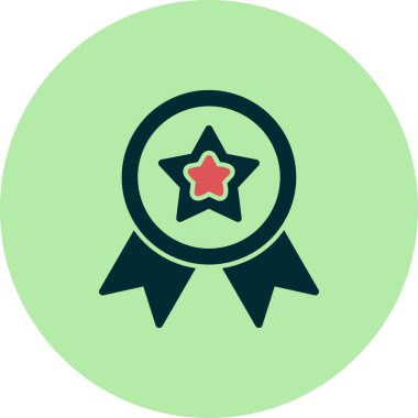 Madalya simgesi, vektör illüstrasyonu  