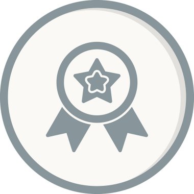 Madalya simgesi, vektör illüstrasyonu  