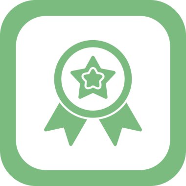 Madalya simgesi, vektör illüstrasyonu  