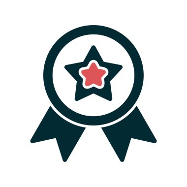 Madalya simgesi, vektör illüstrasyonu  