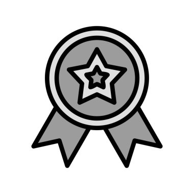 Madalya simgesi, vektör illüstrasyonu  