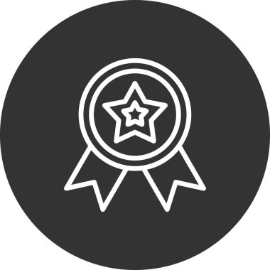 Madalya simgesi, vektör illüstrasyonu  