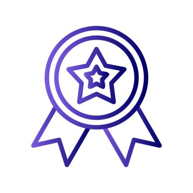 Madalya simgesi, vektör illüstrasyonu  