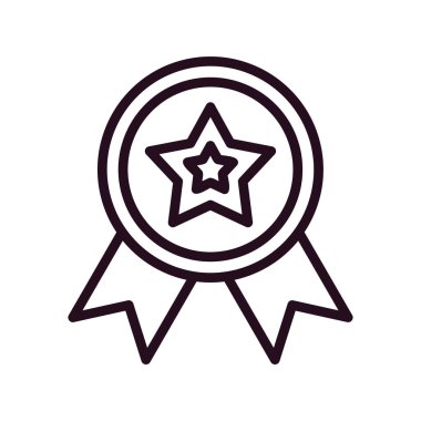 Madalya simgesi, vektör illüstrasyonu  