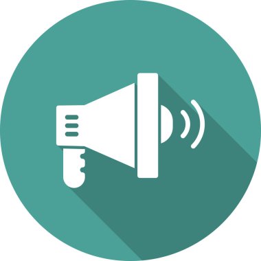 megafon vektör ince çizgi simgesi 