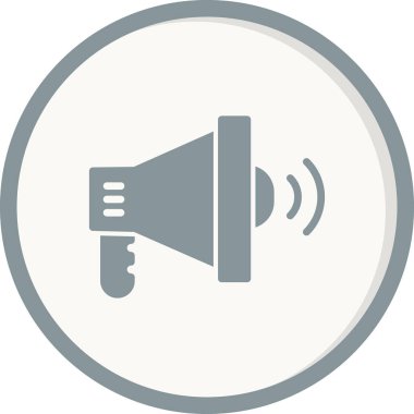 megafon vektör ince çizgi simgesi 