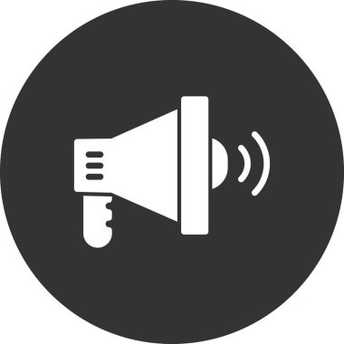 megafon vektör ince çizgi simgesi 