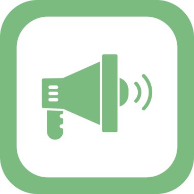 megafon vektör ince çizgi simgesi 