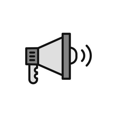 megafon vektör ince çizgi simgesi 