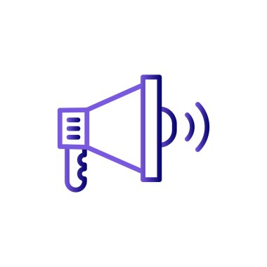 megafon vektör ince çizgi simgesi 