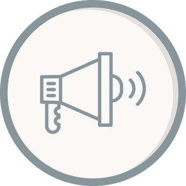 megafon vektör ince çizgi simgesi 