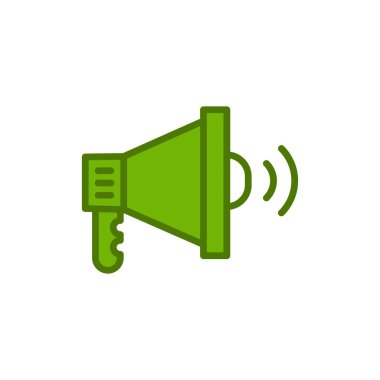 megafon vektör ince çizgi simgesi 