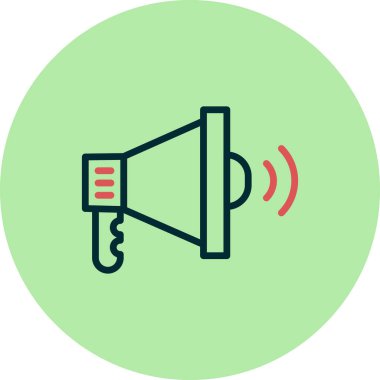 megafon vektör ince çizgi simgesi 