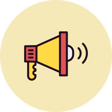 megafon vektör ince çizgi simgesi 