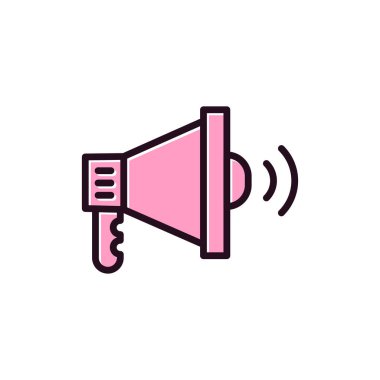 megafon vektör ince çizgi simgesi 