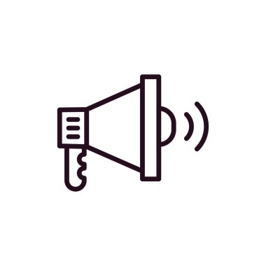 megafon vektör ince çizgi simgesi 