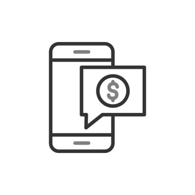 Cep telefonu simgesi, vektör illüstrasyonu 