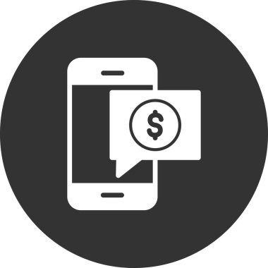 Cep telefonu simgesi, vektör illüstrasyonu 