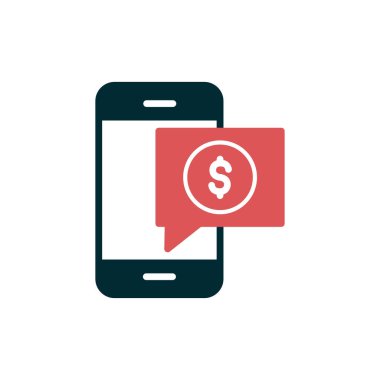 Cep telefonu simgesi, vektör illüstrasyonu 