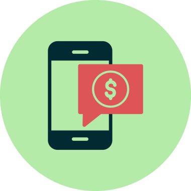 Cep telefonu simgesi, vektör illüstrasyonu 