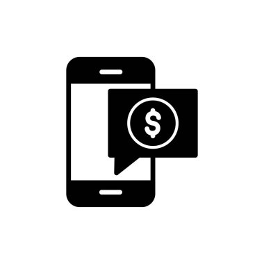 Cep telefonu simgesi, vektör illüstrasyonu 