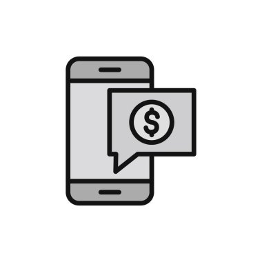 Cep telefonu simgesi, vektör illüstrasyonu 