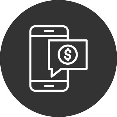 Cep telefonu simgesi, vektör illüstrasyonu 