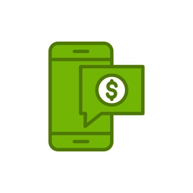 Cep telefonu simgesi, vektör illüstrasyonu 