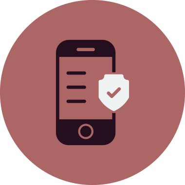 Cep telefonu simgesi, vektör illüstrasyonu 