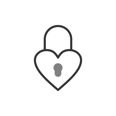 asma kilit ikon vektör çizimi