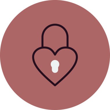 asma kilit ikon vektör çizimi