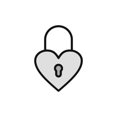 asma kilit ikon vektör çizimi