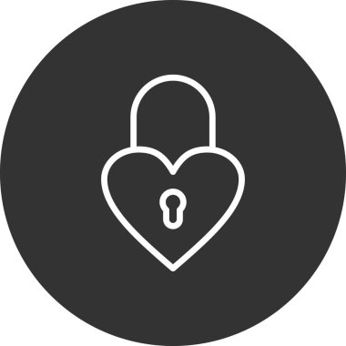 asma kilit ikon vektör çizimi