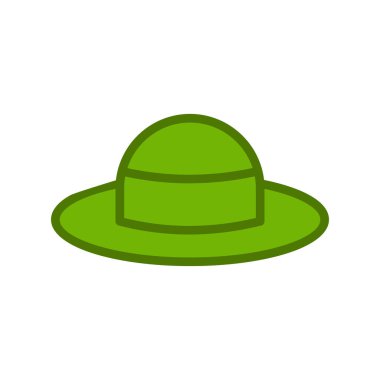 Şapka ikonu. Ağ için saman vektör simgelerinin düz çizimi