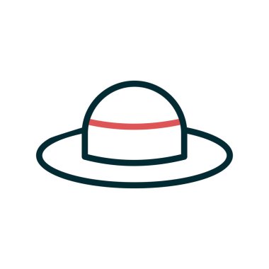 Şapka ikonu. Web için sombrero vektör sembolünün özet çizimi