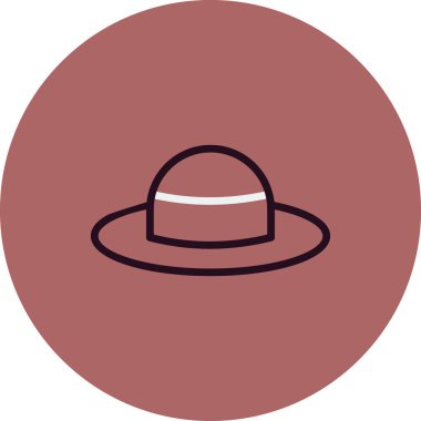 Güzel şapka simgesinin vektör çizimi