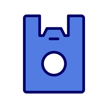 Plastik Torba simgesi, vektör illüstrasyonu