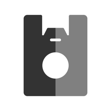 Plastik Torba simgesi, vektör illüstrasyonu