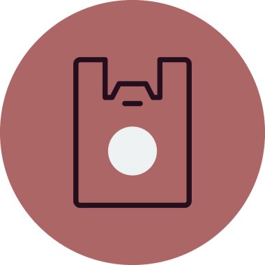 Plastik Torba simgesi, vektör illüstrasyonu