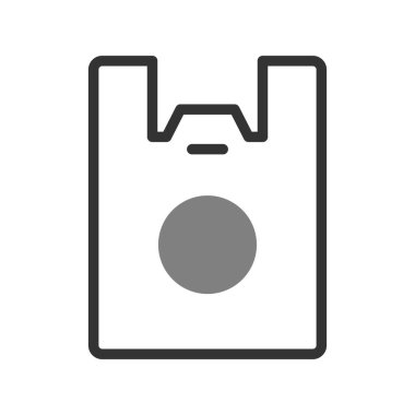 Plastik Torba simgesi, vektör illüstrasyonu