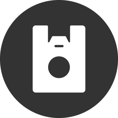 Plastik Torba simgesi, vektör illüstrasyonu