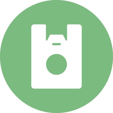 Plastik Torba simgesi, vektör illüstrasyonu