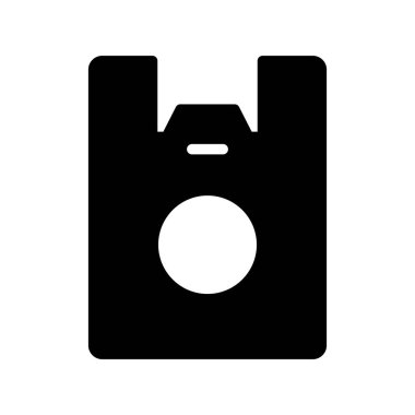 Plastik Torba simgesi, vektör illüstrasyonu