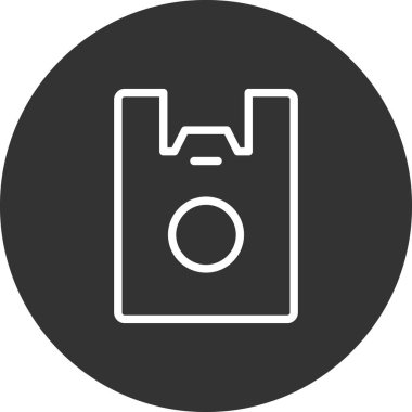 Plastik Torba simgesi, vektör illüstrasyonu