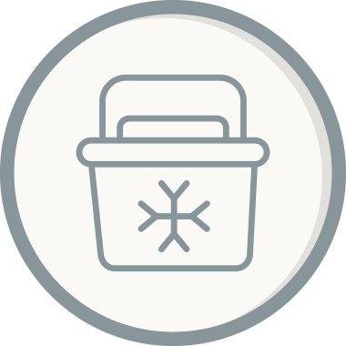 Taşınabilir Buzdolabı simgesi, vektör illüstrasyonu  