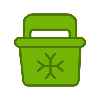 Taşınabilir Buzdolabı simgesi, vektör illüstrasyonu  