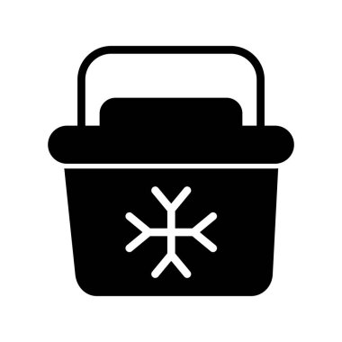 Bir kova simgesinin vektör illüstrasyonu