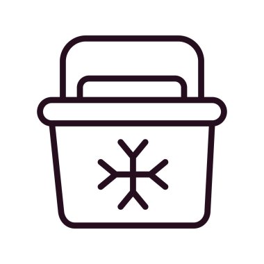 Çöp vektörü ince çizgi simgesi