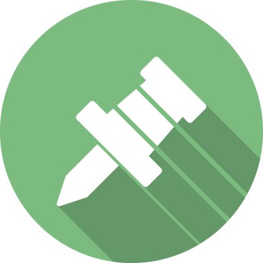 Tek basınçlı pin simgesinin vektör illüstrasyonu 